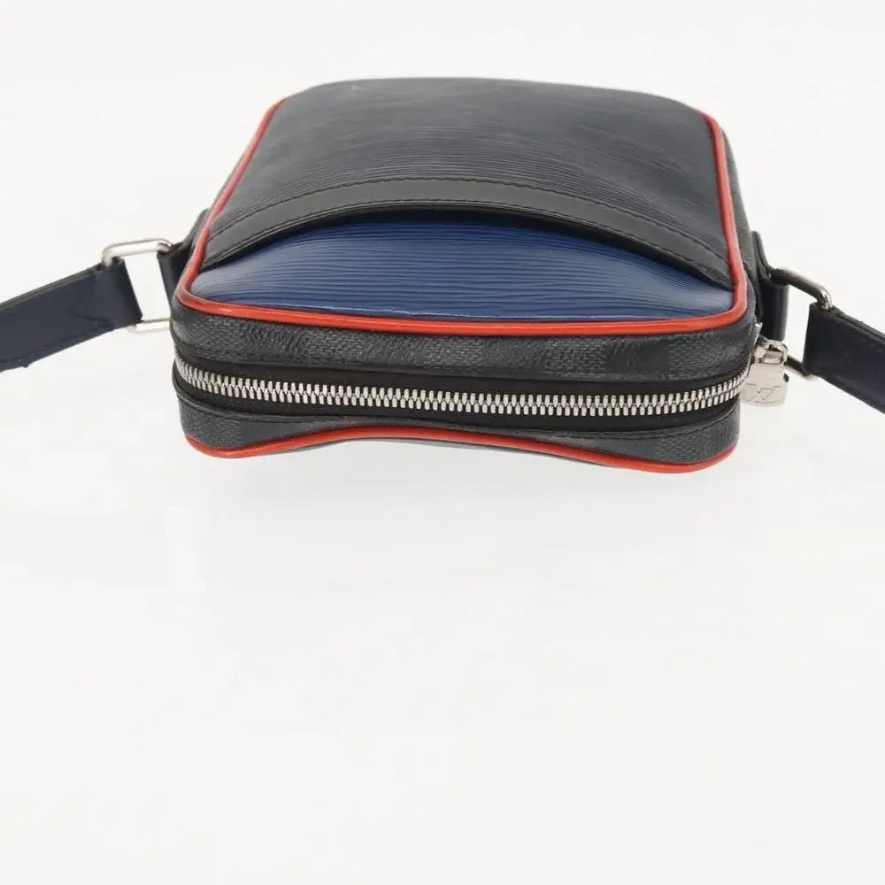 Louis Vuitton Epi Damier Graphite Danube PM Shoulder Bag Navy Blue